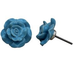 Turquoise Flower Knob