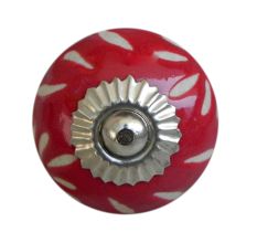 Red Etched Ceramic Knob-19