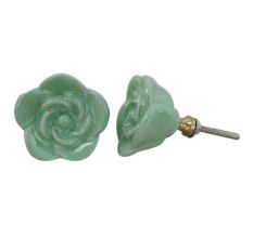 Pea Green Rose Knob