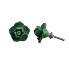 Green Flower Small Knob