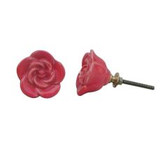 Dark Pink Rose Knob