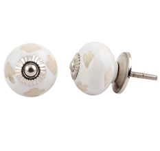 White Etched Ceramic Knob-23