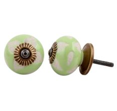 Light Green Etched Ceramic Knob-32