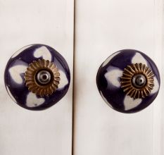 Purple Etched Ceramic Knob 47