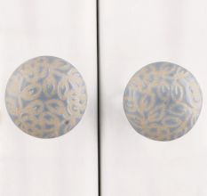 Grey Etched Flat Knob