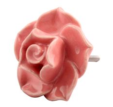 Pink Rose Ceramic Cabinet Knob Online