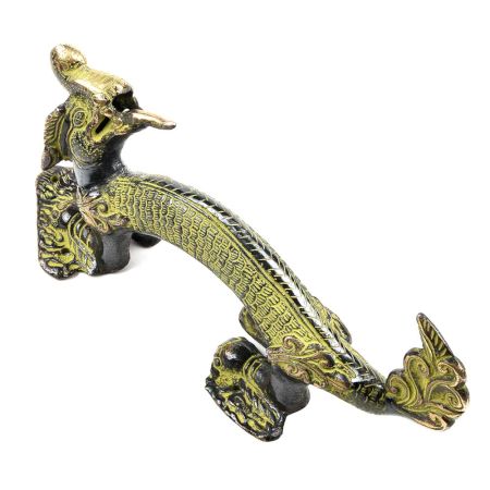 Brass Patina Dragon Door Handle