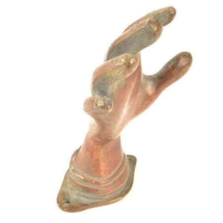 Brass Hand Door Handle Door Pull Red Patina