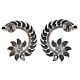 92.5 Sterling Silver Designer Leafy  Border Earrings Semi-Hoops For Girls