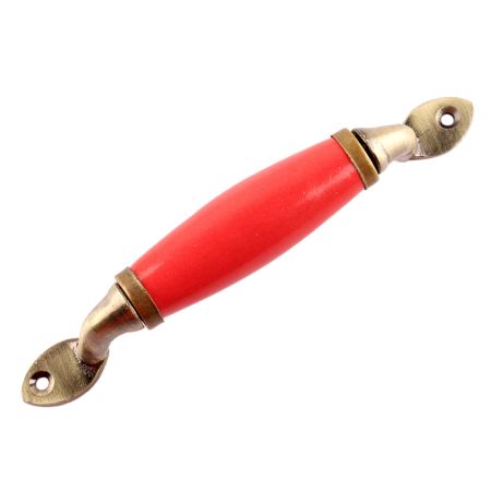 Red Small Ceramic Antique Door Handles