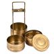 Brass Tiffin Box With Three Containers For Gifting purposes