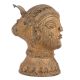 Brass Tribal Goddess Head Statue Showpiece
