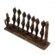 Handmade Black Brass 7 goddess Statues On Platform Home Decoration