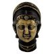 Handmade Black Brass Indian Gangaur or Gauri Goddess Face Statue