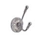 Silver Brass Hat And Coat Hook On Floral Base