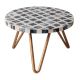Wooden And Resin Moroccan Motifs Cake Stand With Iron Legs