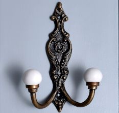 Solid White Ceramic Iron Hooks