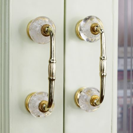 Clear Bubble Glass Bridge Handle