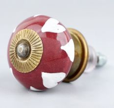 Cherry Floral Ceramic Knob