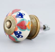 Orange Flower Ceramic Floral Cabinet Knob Online