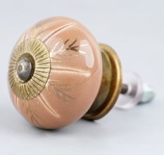 Golden Leaf Ceramic Floral Drawer Knob Online