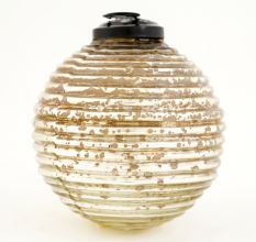 Set Of 3 Piece Antique Striped Cut Round Christmas Ornament