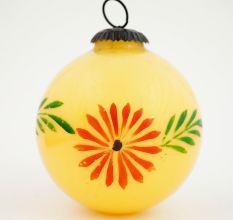 Set Of 3 piece Yellow Round Flower Christmas Hanging