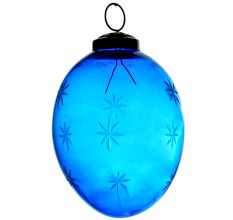 Set Of 3 piece Turquoise Avocado Star Cut Christmas Hanging