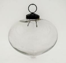 Set Of 4 piece Clear Turnip Christmas Hanging