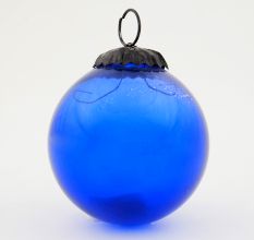 Set Of 4 piece Navy Blue Round Christmas Hanging