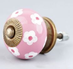 Pink Tiny Flower Knob